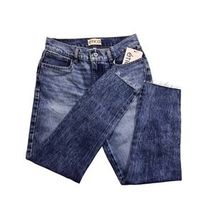 New Etica Jean Denim Women's Waist 28 in Blue‎ Wash Straight Leg Raw Hem Jeans